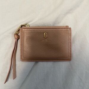Marc Jacobs Blush Softshot Top Zip Mini Wallet